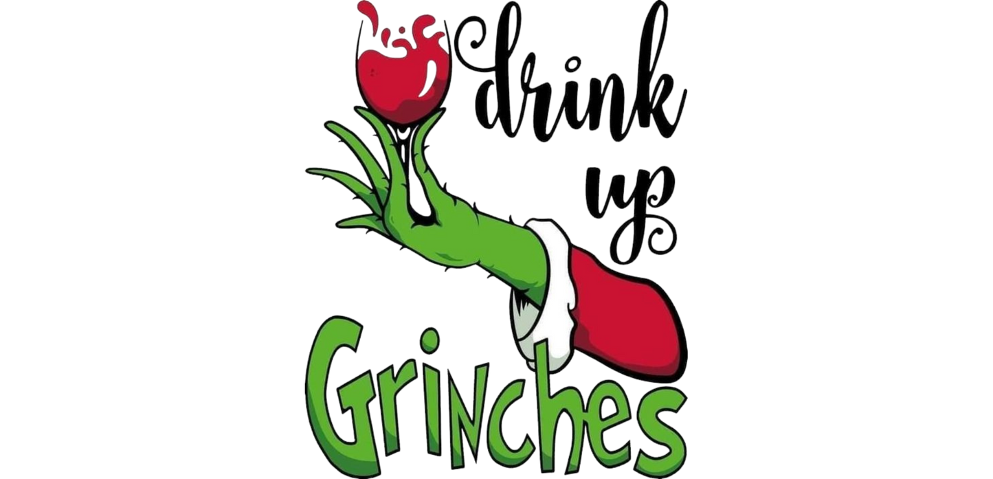 Drink Up Grinches/ Cute Santa Grinch Christmas Festive 15oz Ceramic Mug