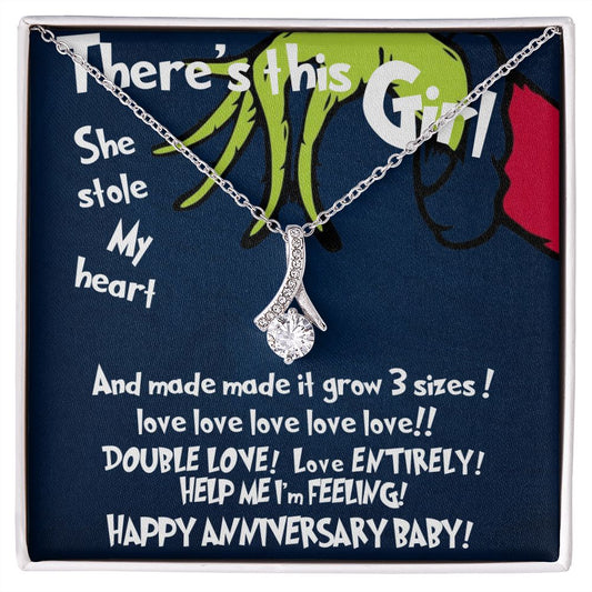GRINCH ANNIVERSARY NECKLACE/ GIFT FOR GIRLFRIEND, WIFE, FIANCÉ