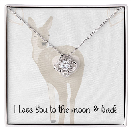 I LOVE YOU TO THE MOON & BACK/ LOVE KNOT NECKLACE