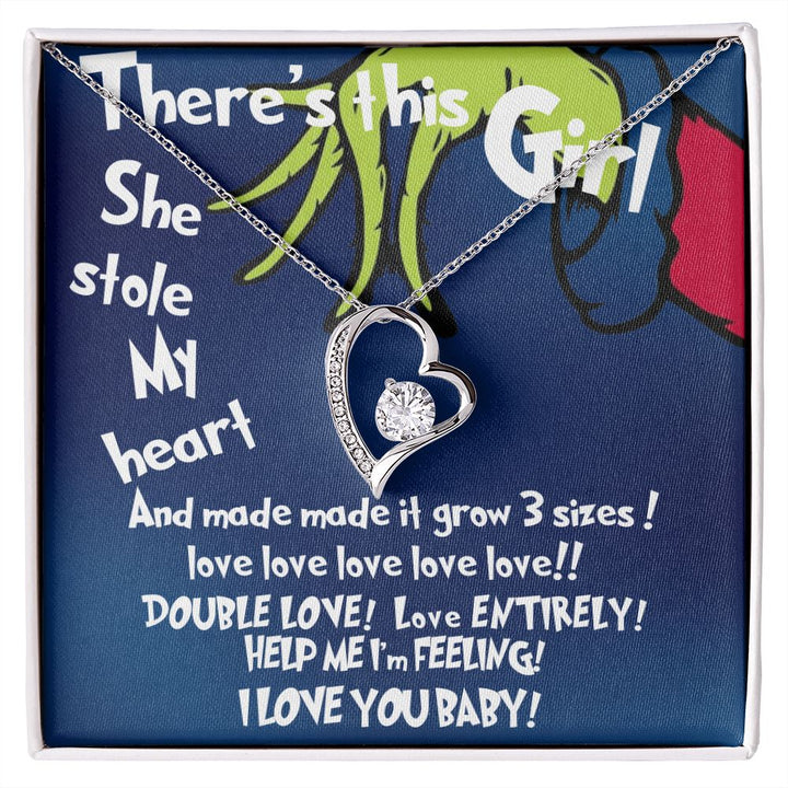 Grinch heart necklace deals