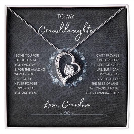 TO MY GRANDDAUGHTER / FOREVER LOVE HEART NECKLACE